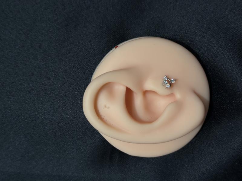 Hatice Ünlü Üç Taş Silver Piercing