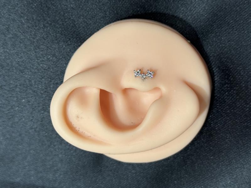 Hatice Ünlü Dokuz Taş Silver Piercing