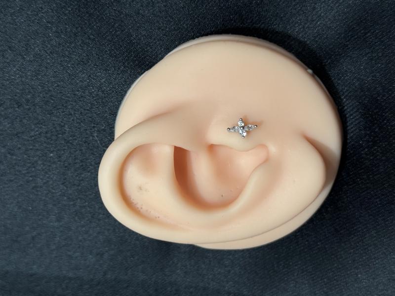 Hatice Ünlü Dört Taş Silver Piercing