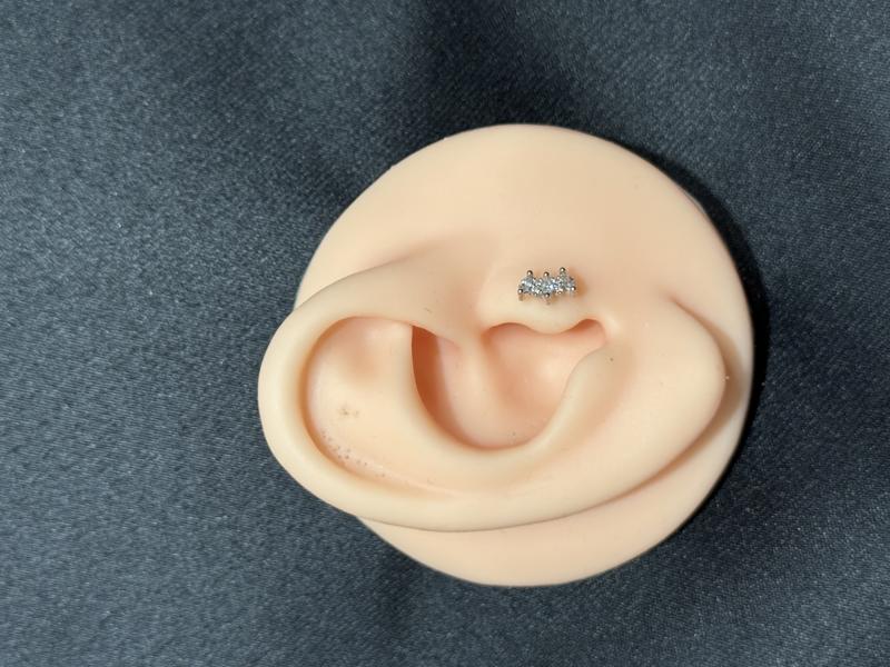 Hatice Ünlü Pırlanta Model Taş Silver Piercing