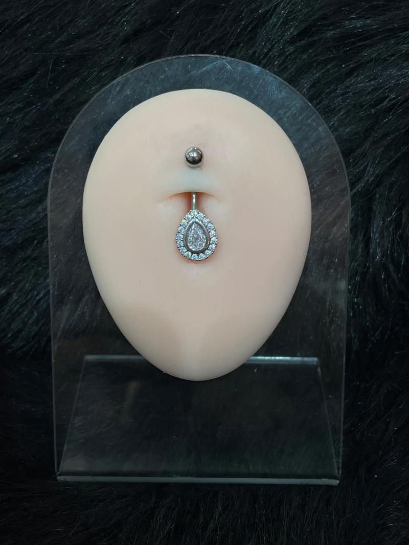 Hatice Ünlü Damla Uçlu Silver Göbek Piercing