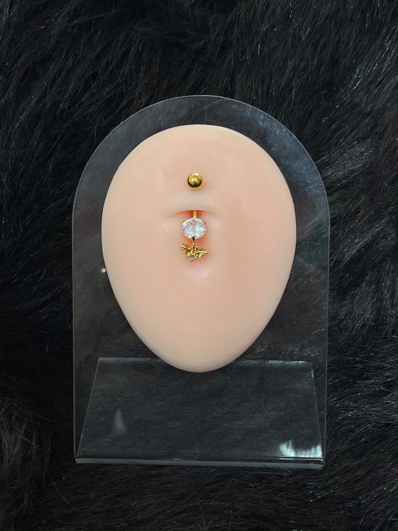 Hatice Ünlü Uçak Uçlu Gold Gold Göbek Piercing