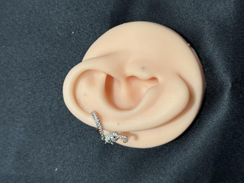 Hatice Ünlü Deniz Atı Sallantılı Halka Silver Helix