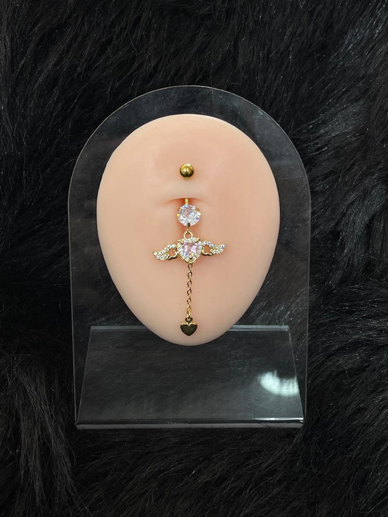 Hatice Ünlü Hareket Eden Kanat Model Gold Göbek Piercing