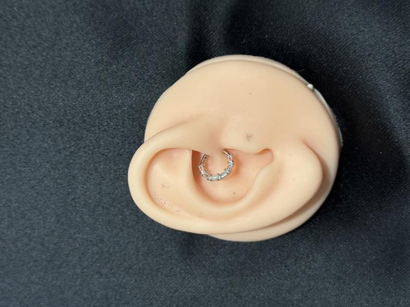 Hatice Ünlü Elmas Taşlı Silver Daith
