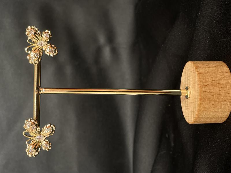 Hatice Ünlü Xuping Taşlı Kelebek Desen Gold Küpe