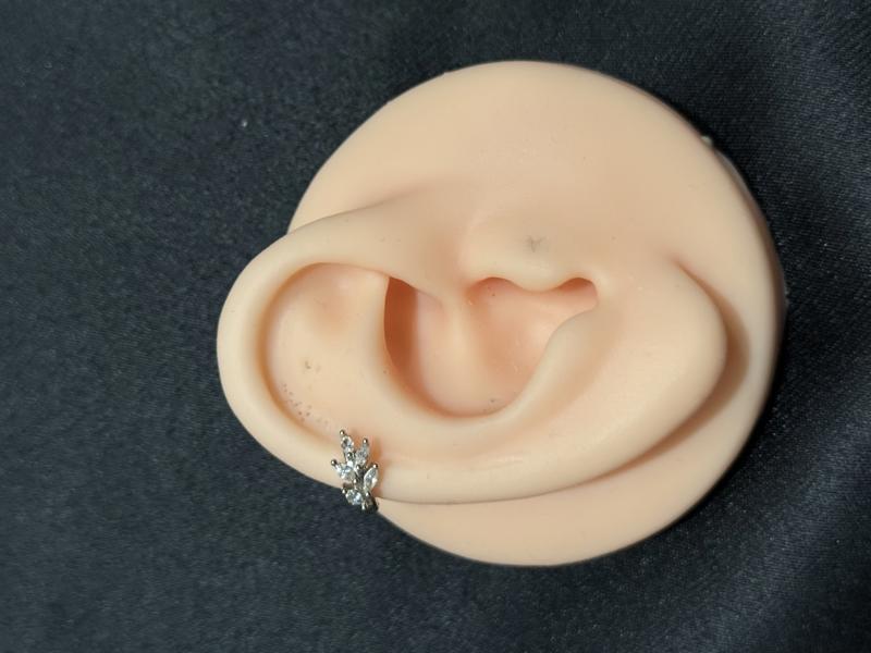 Hatice Ünlü Yaprak Desen Silver Helix