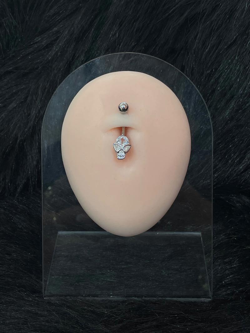 Hatice Ünlü Kuru Kafa Model Silver Göbek Piercing