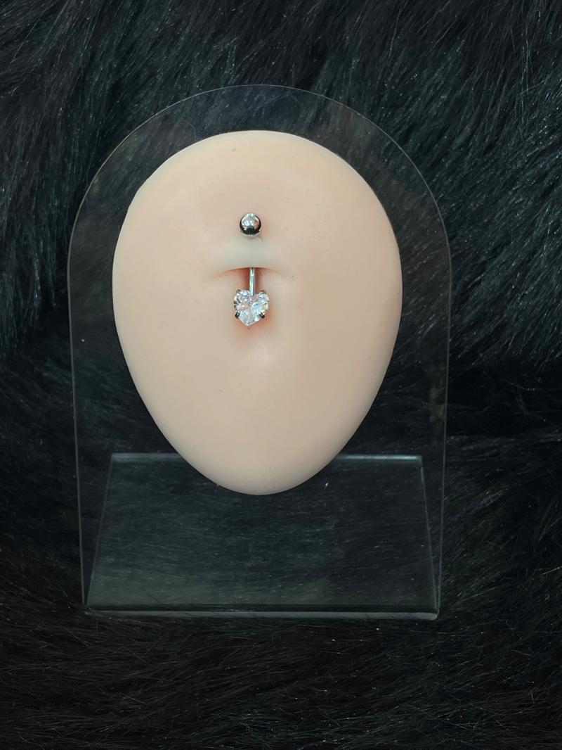 Hatice Ünlü Kalp Uçlu Silver Göbek Piercing