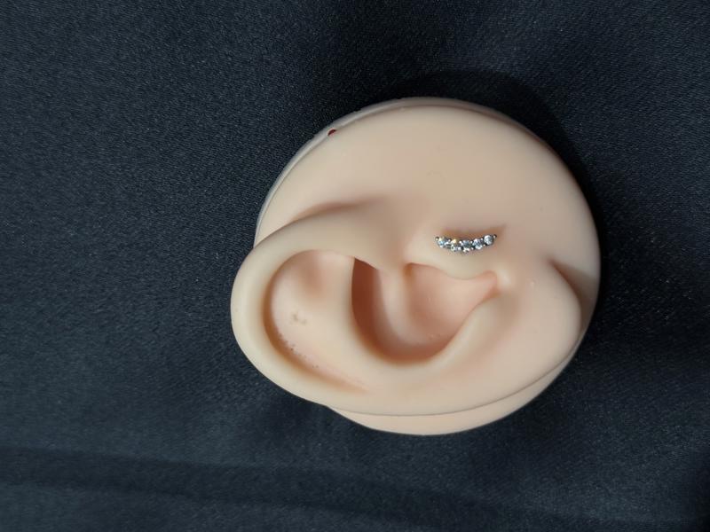 Hatice Ünlü Beş Taş Yassı Silver Piercing