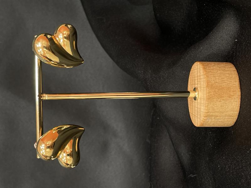 Hatice Ünlü Zara Dolu Kalp Gold Küpe