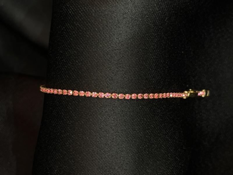 Hatice Ünlü Xuping Pembe Minimal Su Yolu Gold Bileklik
