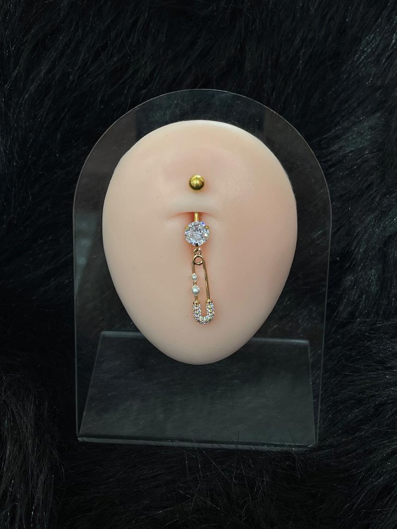 Hatice Ünlü Ataç Uçlu Gold Göbek Piercing