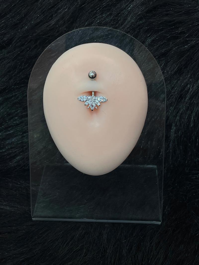 Hatice Ünlü Arı Model Silver Göbek Piercing